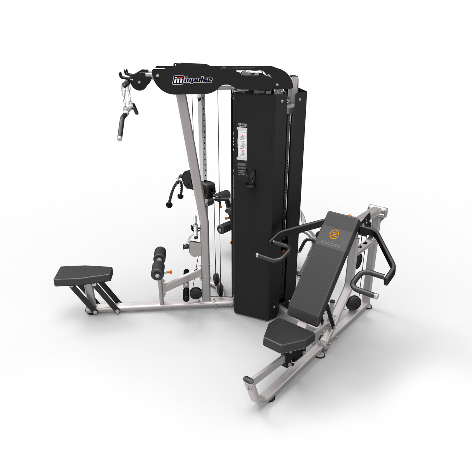 Impulse Fitness 3 Station Gym ES3000+ES3000OPT Hi-Lo Opt 200 x 3